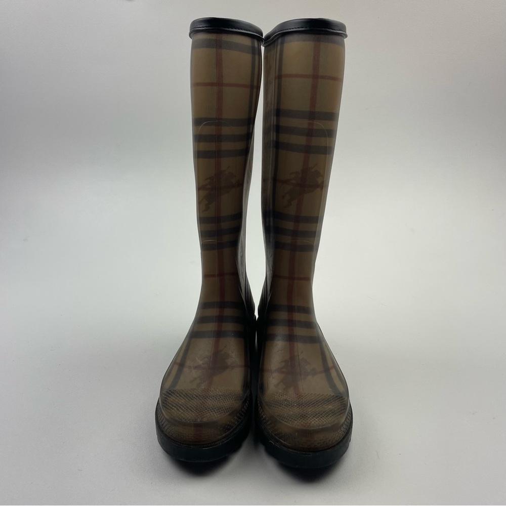 Burberry Nova Check Rain Boots Made in Italy Women’s Size 37EU 5UK) 6US) - Picture 2 of 10
